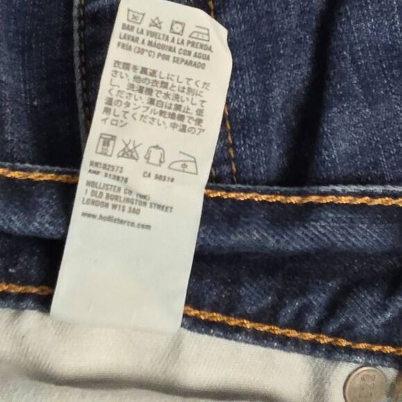 Hollister Button Fly Straight Jeans W31 L32 100% Cotton - Picture 9 of 13